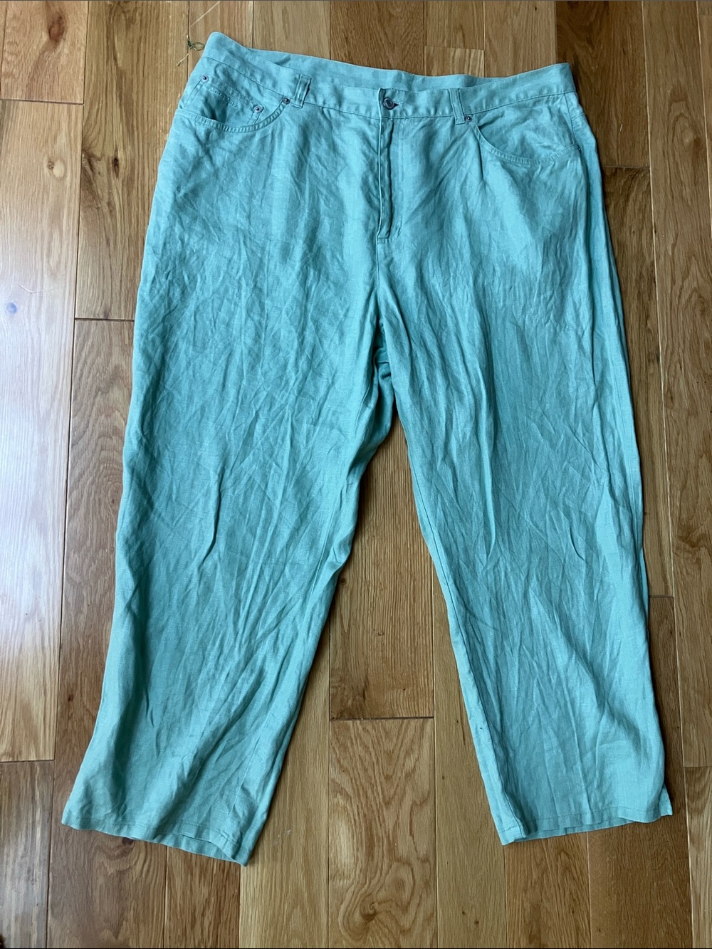 Ralph Lauren Light Green Linen Blend Pants